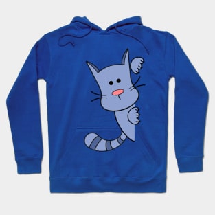 Kitty Cat Leaning Out Hoodie